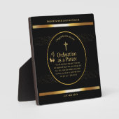 Plaque Photo Sacré Pasteur nouvellement ordonné Cadeau personna (Recto)