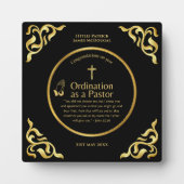 Plaque Photo Sacré Pasteur nouvellement ordonné Cadeau personna (Devant)