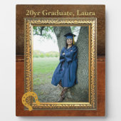 Plaque Photo Saddup Tan Faux Leather Graduate (Devant)