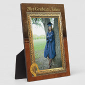 Plaque Photo Saddup Tan Faux Leather Graduate (Côté)