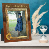 Plaque Photo Saddup Tan Faux Leather Graduate (Côté)