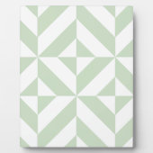Plaque Photo Sage Green Geometric Deco Cube Pattern (Devant)