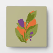 Plaque Photo Sage Vert et fleur (Devant)