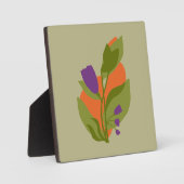 Plaque Photo Sage Vert et fleur (Recto)