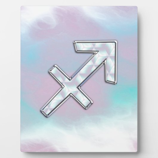 Plaque Photo Sagittaire moderne Zodiac sur Mère de style perle (Devant)