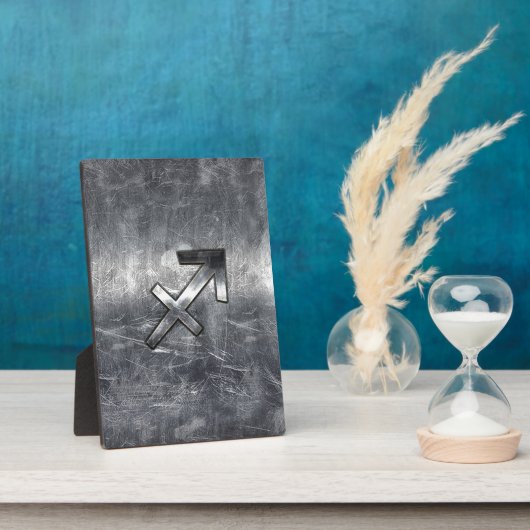 Plaque Photo Sagittarius SIGNE Zodiaque Acier démonté (Côté)