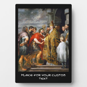 Plaque Photo Saint Ambrose et l'empereur Théodose Paul Rubens