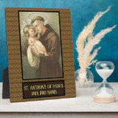 Plaque Photo Saint Antoine de Padoue avec Bébé Jésus (Côté)