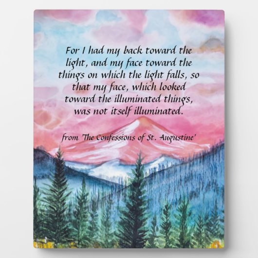 Plaque Photo Saint Augustine (Devant)