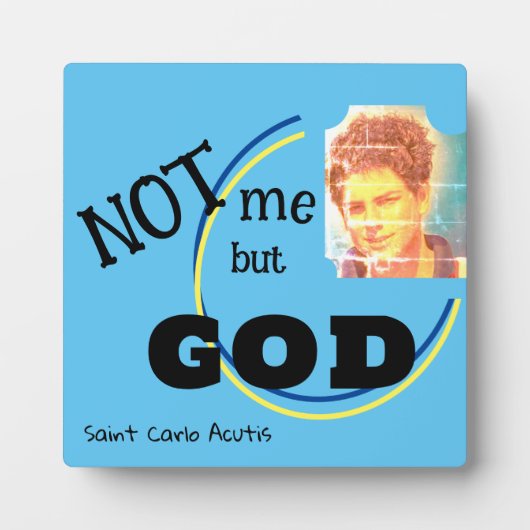 Plaque Photo Saint-Carlo Acutis (Devant)