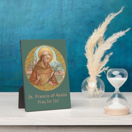 Plaque Photo Saint François d'Assise (BK 002) 5"x7" (Côté)