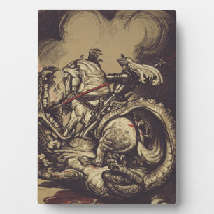 Plaque Photo Saint Georges et le Dragon Grand Martyr