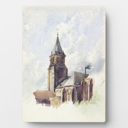 Plaque Photo Saint Germain des Prés Eglise Paris (Devant)