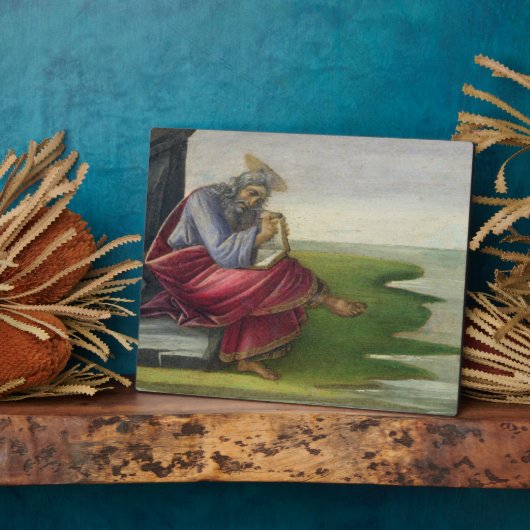 Plaque Photo Saint John le Divine on Patmos, Writing the Book (Côté)