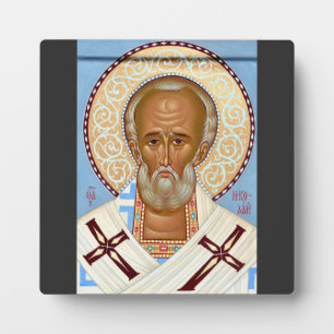 Plaque Photo Saint Nicolas de Myre Art Orthodoxe de Grande Qual