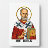Plaque Photo Saint Nicolas saints orthodoxe serbe icône (Devant)