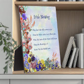 Plaque Photo Saint Patrick's Day Irish Blessing Floral Collage