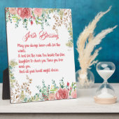 Plaque Photo Saint Patrick's Day Irish Blessing Rose Collage (Côté)