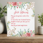 Plaque Photo Saint Patrick's Day Irish Blessing Rose Collage