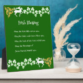 Plaque Photo Saint Patrick's Day Irish Celtic Deer Shamrock (Côté)