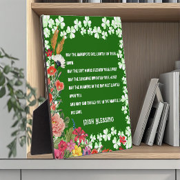Plaque Photo Saint Patrick's Day Irlandais bénédiction Shamrock