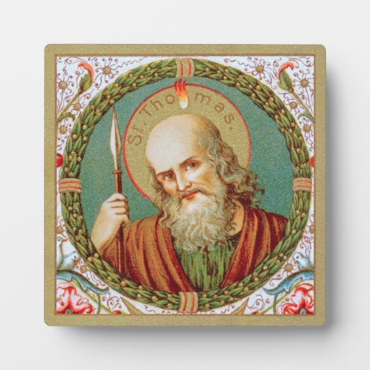 Plaque Photo Saint Thomas l'Apôtre (JMAS 12) (Devant)