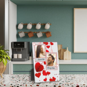 Plaque Photo Saint Valentin Amour Coeurs Couple Photo personnal