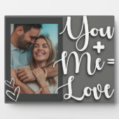 Plaque Photo Saint Valentin, cadeau moi + vous = Citation d'amo (Devant)