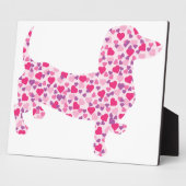Plaque Photo Saint Valentin Dachshund (Côté)