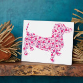 Plaque Photo Saint Valentin Dachshund (Côté)