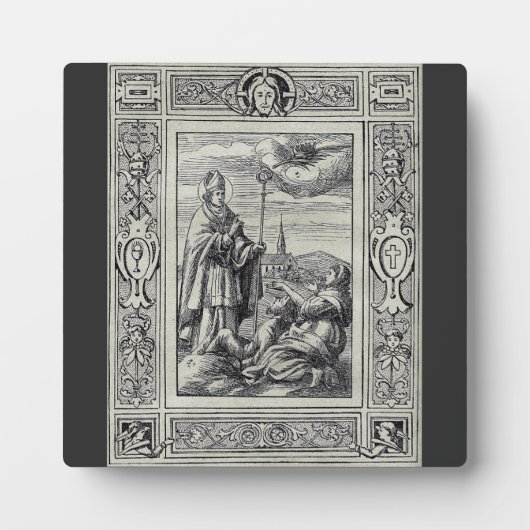 Plaque Photo Saint Valentin de Rome Gravure Premium Art (Devant)