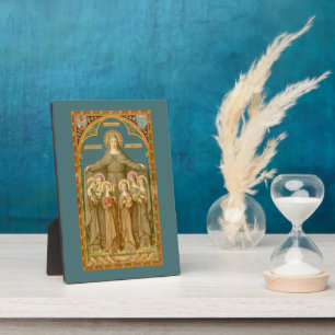 Plaque Photo Sainte Claire d'Assise et des Soeurs (SAU 027) 5"x