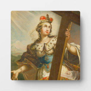 Plaque Photo Sainte Hélène avec la Vraie Croix Art sacré