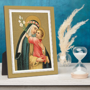 Plaque Photo Sainte Rose de Lima et l'Enfant Jésus (M 023)