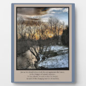 Plaque Photo Saisons de notre vie Inspirationnelle (Devant)