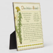 Plaque Photo Salade de Dandelion - (Côté)