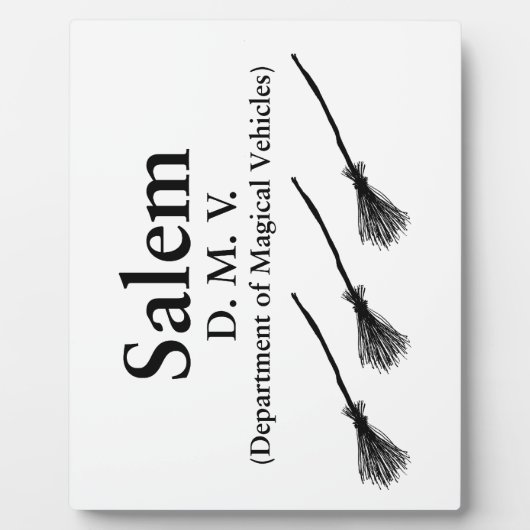 Plaque Photo Salem DMV (Devant)