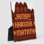 Plaque Photo Salutation africaine : Jambo Hakuna Matata Wood De (Côté)