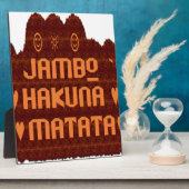 Plaque Photo Salutation africaine : Jambo Hakuna Matata Wood De (Côté)