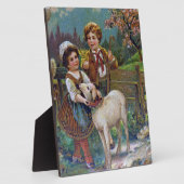 Plaque Photo Salutations de Pâques 1908 (Côté)