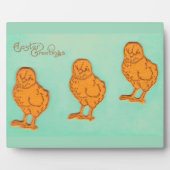 Plaque Photo Salutations de Pâques Chicks Vert (Devant)