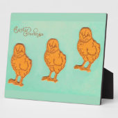 Plaque Photo Salutations de Pâques Chicks Vert (Côté)
