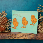 Plaque Photo Salutations de Pâques Chicks Vert (Côté)