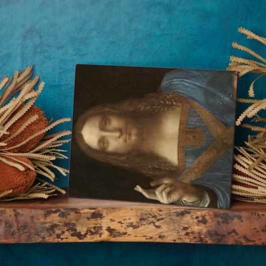 Plaque Photo Salvator Mundi by Leonardo da Vinci (Côté)