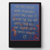 Plaque Photo Samhain & Jour des morts (Devant)