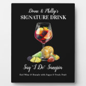 Plaque Photo Sangria Cocktail Bar - Symbole de boisson (Devant)