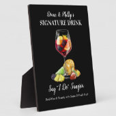 Plaque Photo Sangria Cocktail Bar - Symbole de boisson (Côté)