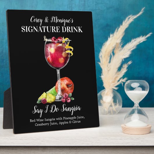 Plaque Photo Sangria de vin rouge ・ PERSONNALISER cette boisson (Côté)