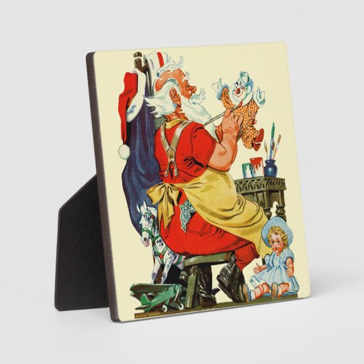 Plaque Photo Santa at Work (Recto)