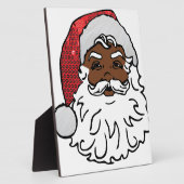 Plaque Photo santa claus noir (Côté)
